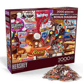 Buffalo Games Hersheys collage puzzle box front for nostalgic candy lovers