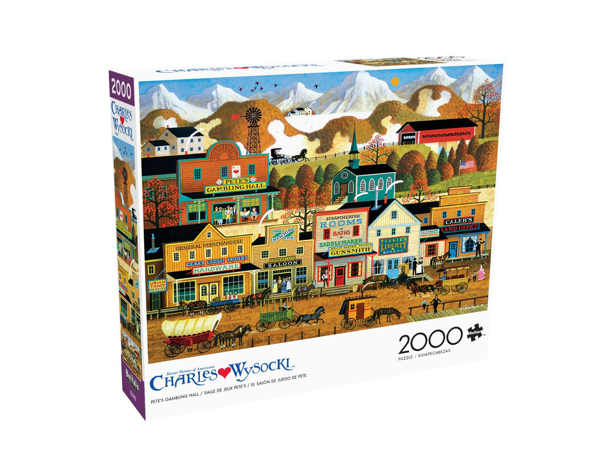 Buffalo Games horses and carriages on main street puzzle for focus and relaxation.