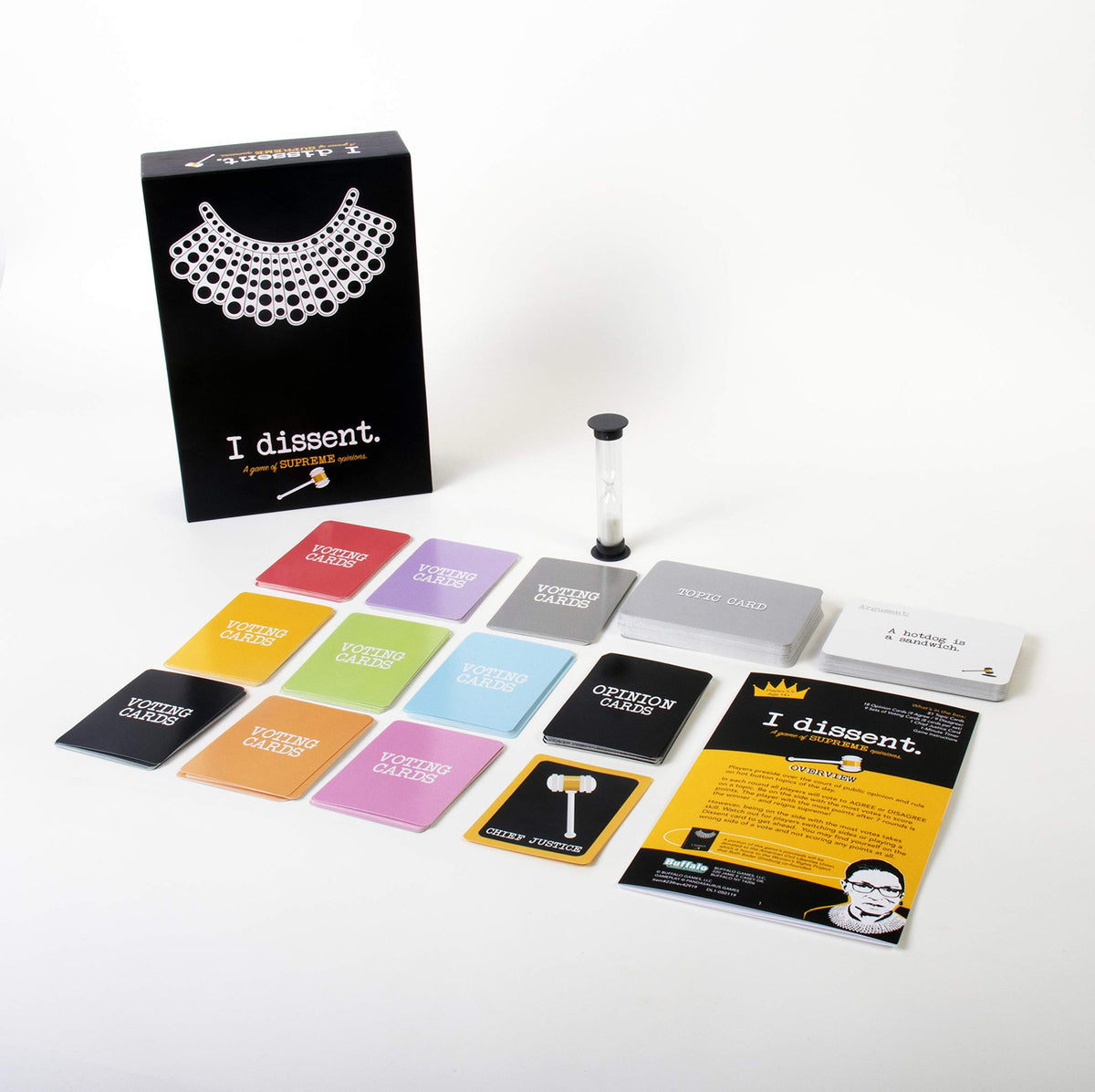 I Dissent topic cards spread for bold opinions and playful debates
