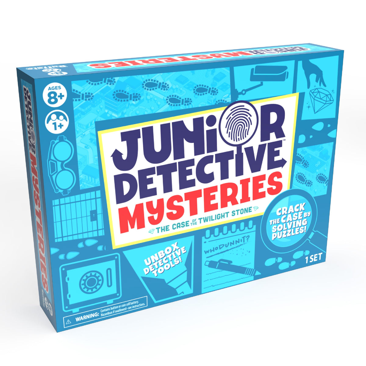 Buffalo Games Junior Detective Mysteries envelopes unbox, revealing clues for cooperative problem solving.