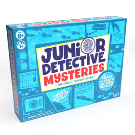 Buffalo Games Junior Detective Mysteries envelopes unbox, revealing clues for cooperative problem solving.