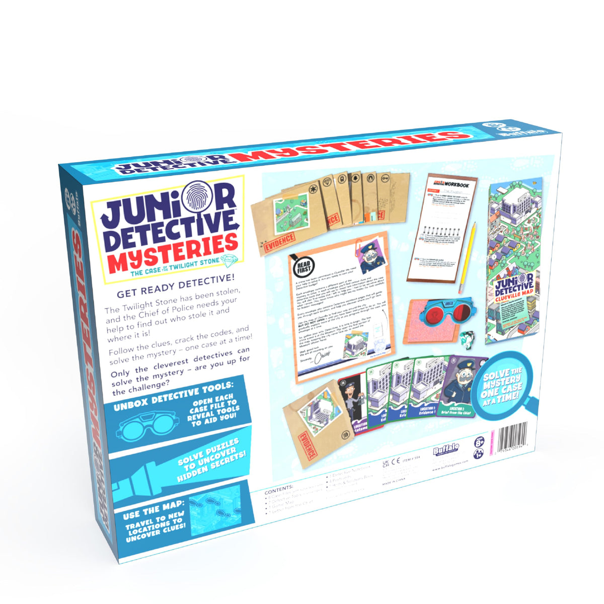 Buffalo Games Junior Detective Mysteries family game night brings immersive mystery thrills to kids.