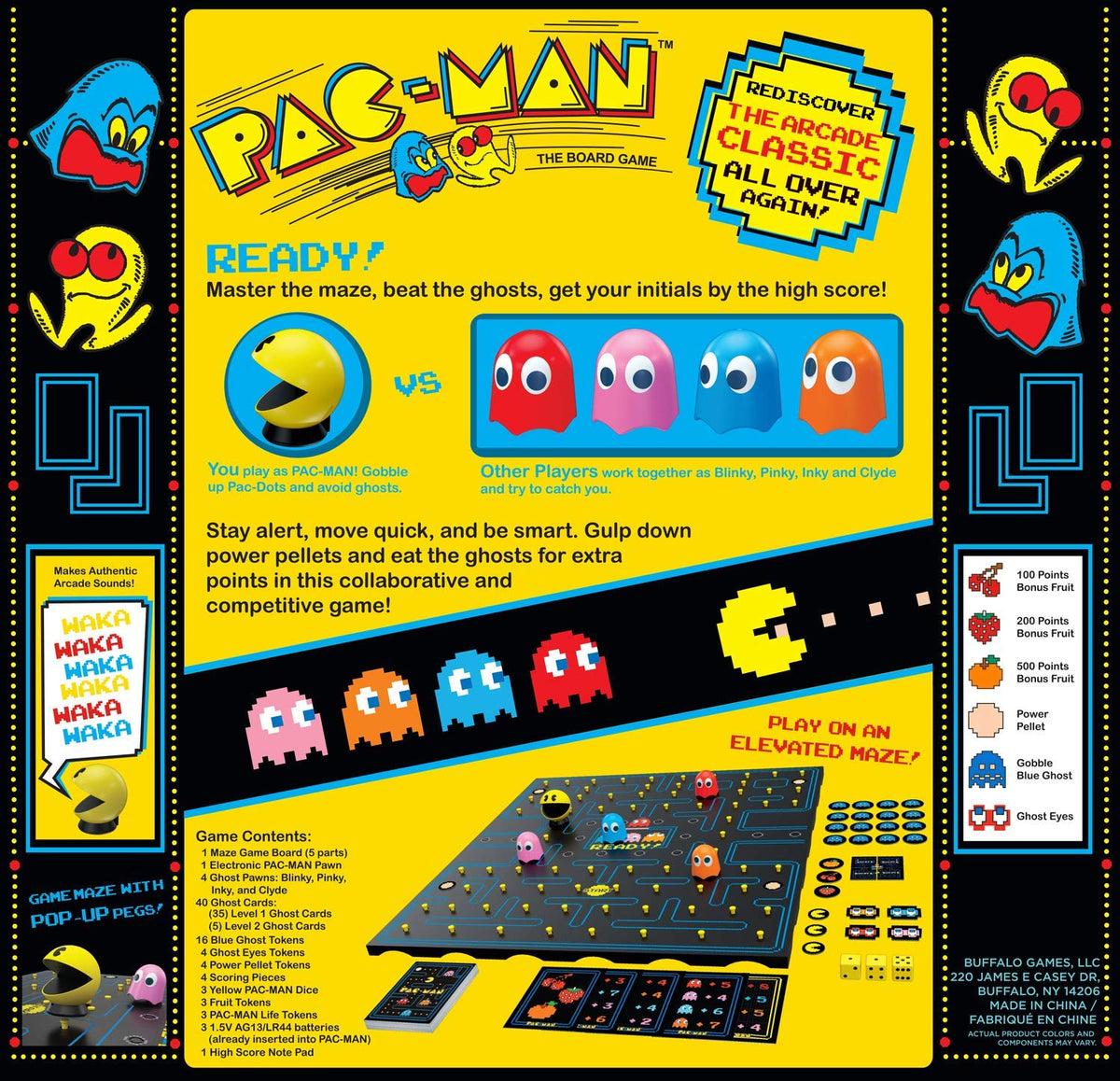 Buffalo Games Pac-Man power pellet tokens fuel strategic moves