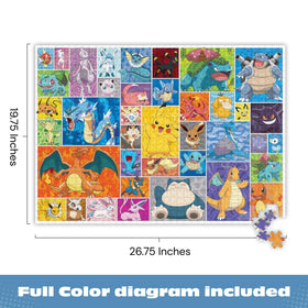 Buffalo Games Pokemon Frames reference poster included to guide progression