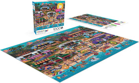 Buffalo Games PunFuzzles interlocking pieces snap together for a satisfying build