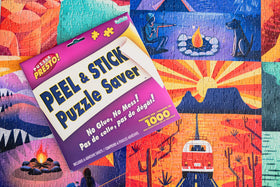 Buffalo Games Puzzle Presto large sheets cover over nine square feet.