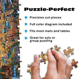 Buffalo Games recycled-board puzzle, eco-conscious design with strong interlocking.