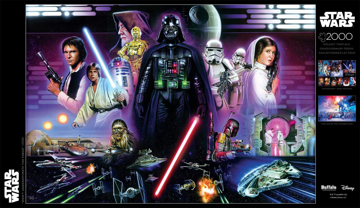 Buffalo Games Star Wars bonus poster included, handy reference while solving.