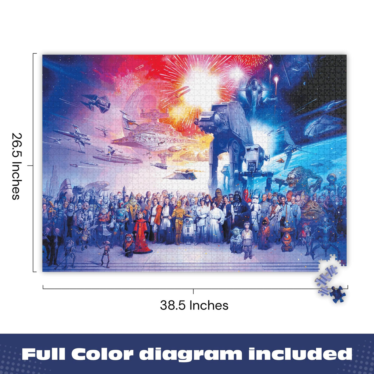 Cinematic Star Wars artwork highlighting iconic scenes for display