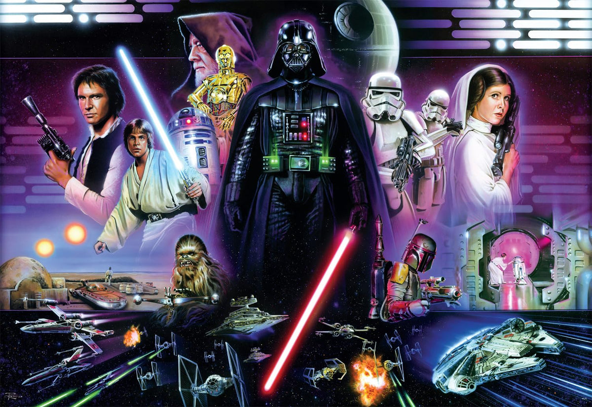 Buffalo Games Star Wars puzzle cover featuring the title, ideal for collectors.
