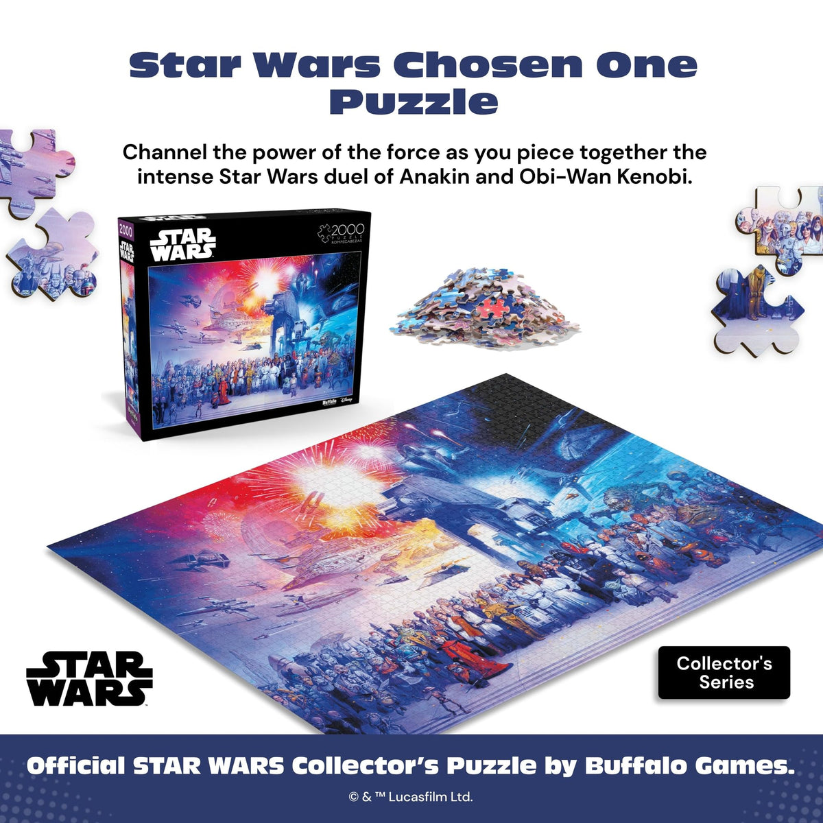 Reference poster guides assembly for Star Wars puzzle lovers