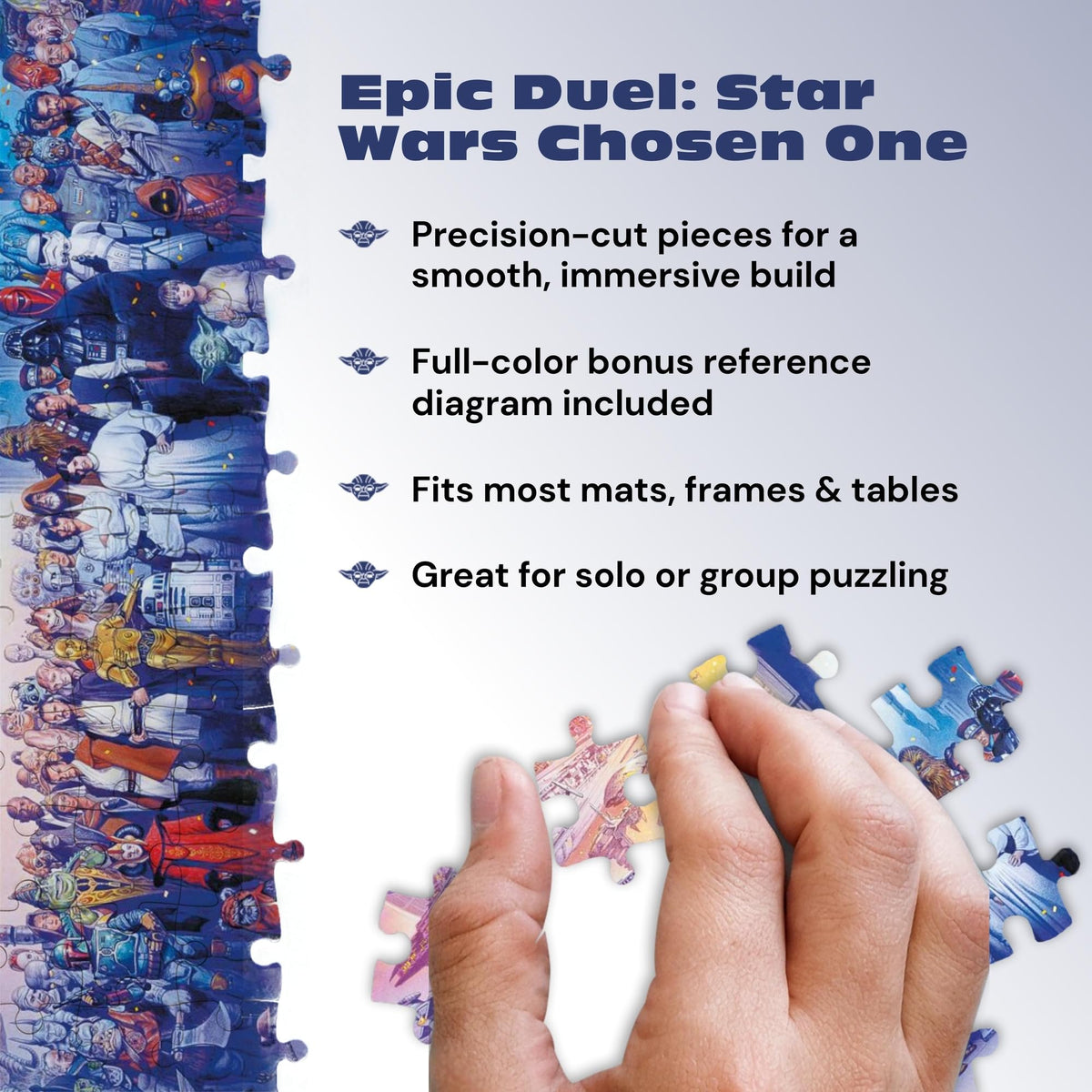 Premium puzzle board provides durability and precise cuts