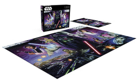 Buffalo Games Star Wars closeup of interlocking pieces, showing precision cut quality.