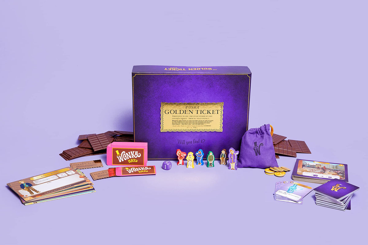 Buffalo Games Willy Wonka box and instructions for quick, clear setup.