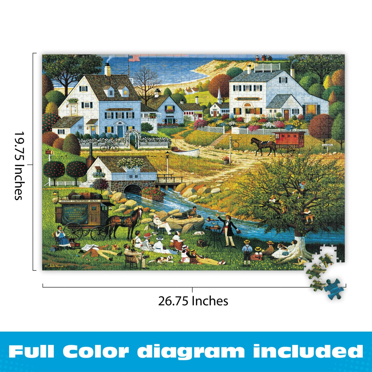 Buffalo Games Wysocki art detailed cottage textures encouraging mindful puzzling