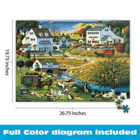 Buffalo Games Wysocki art detailed cottage textures encouraging mindful puzzling
