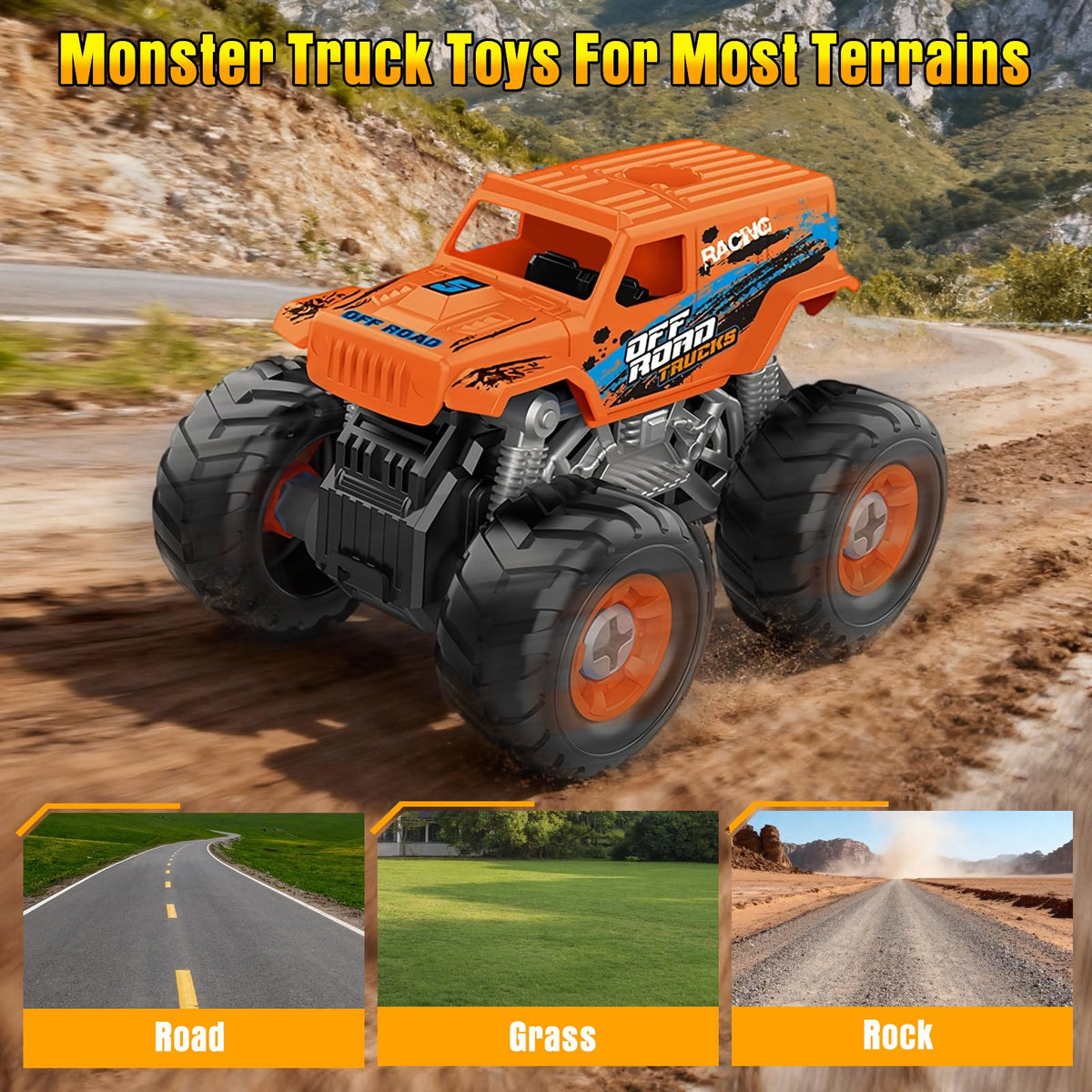 Bugrtarey bright monster trucks colors spark vibrant social play for ages 3 to 8.
