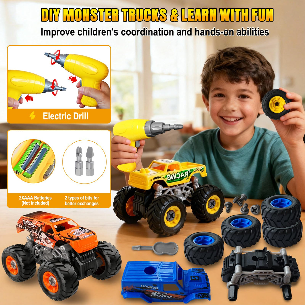 Bugrtarey drill-powered assembly area highlights problem-solving and fine motor skills