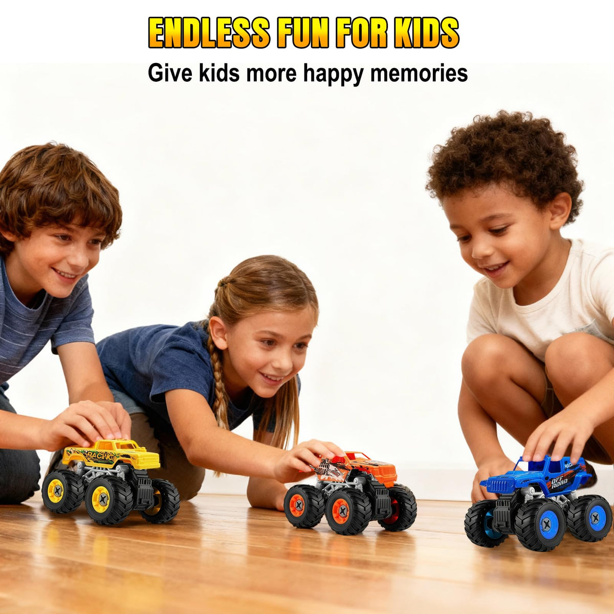 Bugrtarey friction-powered trucks glide smoothly on indoor floors