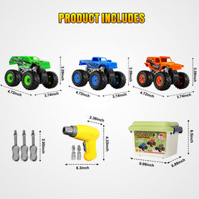 Bugrtarey kids playing with trucks promotes creative storytelling and cooperative play.