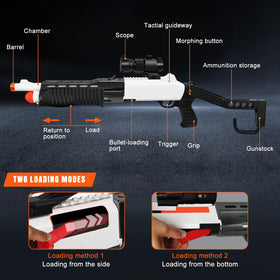Bugrtey shell ejection action adds realism to kid-friendly play