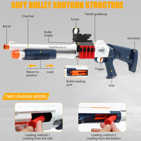 Bugrtey soft bullets and shells offer flexible reload options.