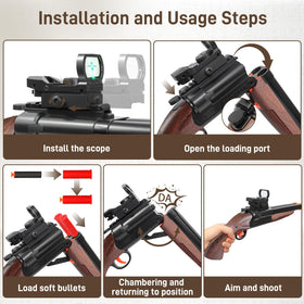 Bugrtey toy gun shell loading action demonstrates authentic shell ejection