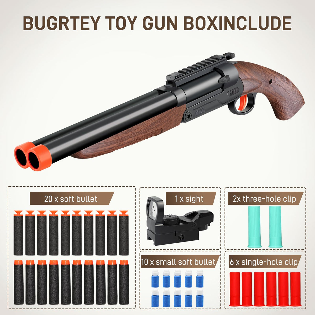 Bugrtey toy gun training field scene depicts safe practice and focus