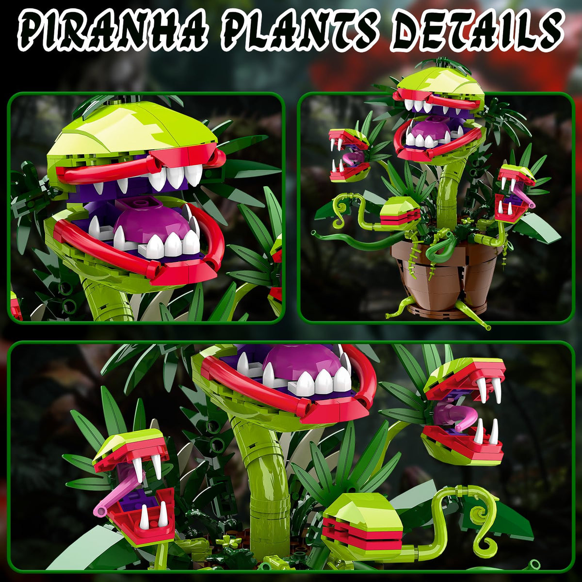 BUILDIFY Audrey II base with tongue-action feature for interactive display