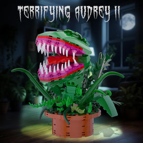 BUILDIFY Audrey II razor-sharp teeth detail enhances dramatic shelf presence.