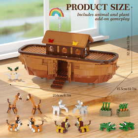 Buildify Noah's Ark with animal pairs ready for hands-on play and learning.
