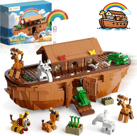 Buildify Noah's Ark assembly shows intricate pieces for immersive storytelling.