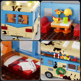 Under-tree display-ready RV decor enhances festive room charm.