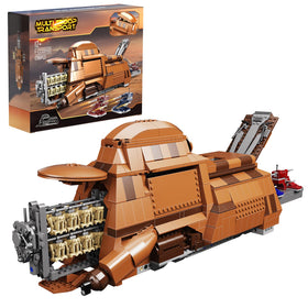 BuildingBoat Battle Trade Federation Droid Ship front view highlighting rugged transport for action-packed play.