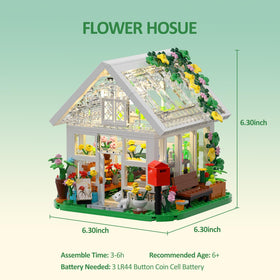 BuildingBoat Flower House on shelf as decorative display