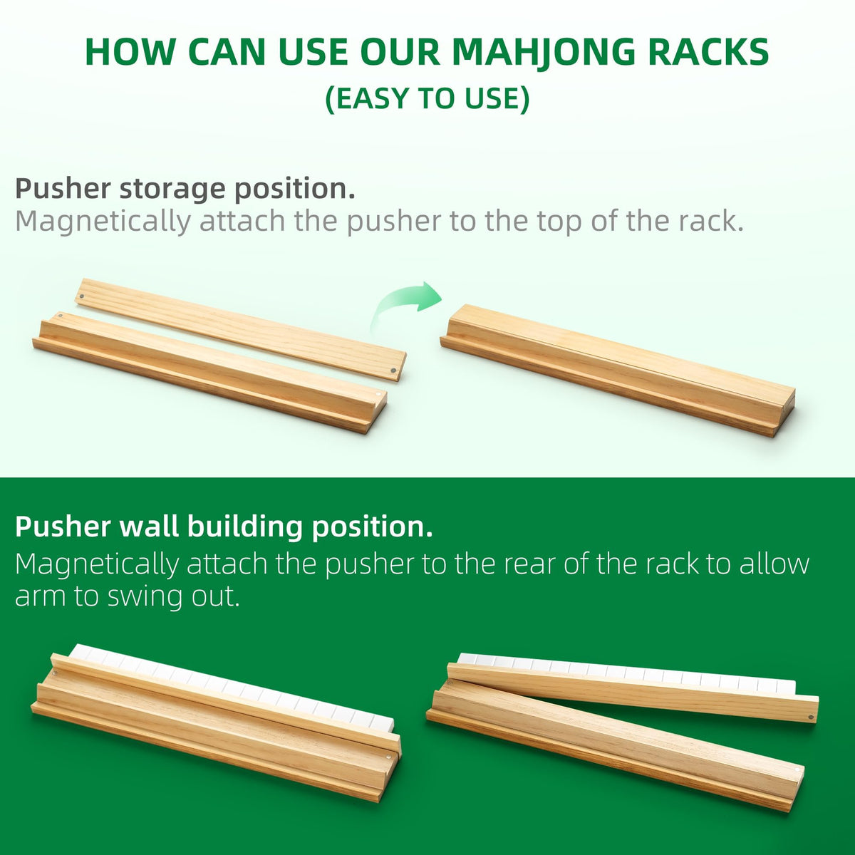 Buildopia four-rack mahjong set, side angle showing complete set for quick start.