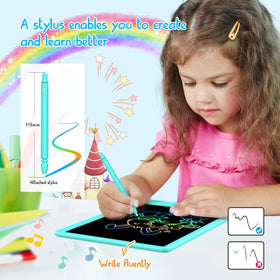 BUKEBU color-draw on-screen demonstrates colorful lines for creative learning.