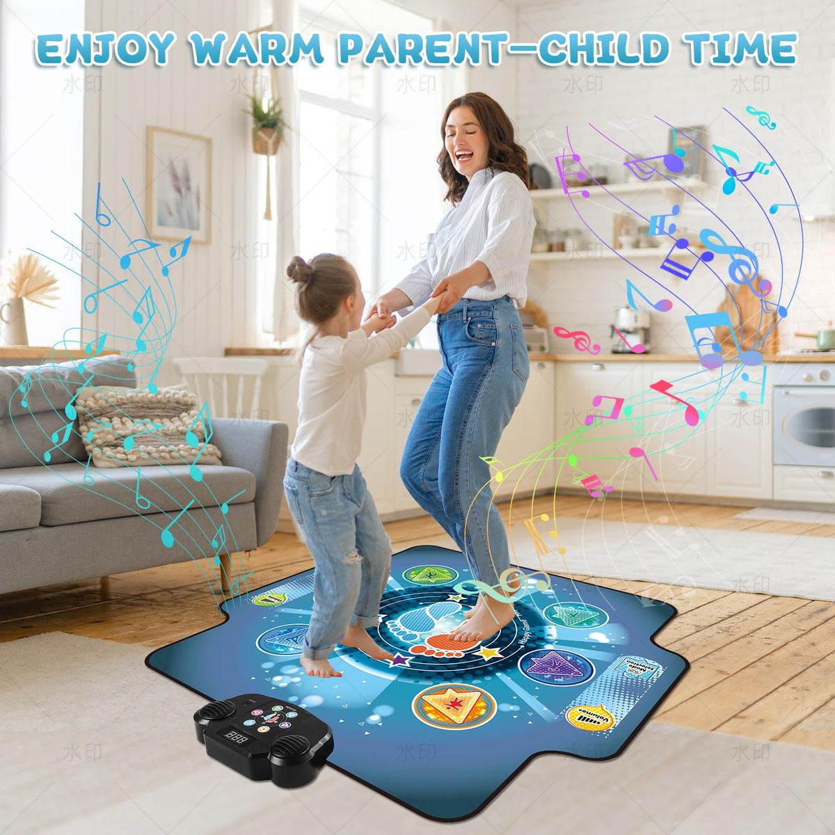 BulaBe LED-lighting sync enhances movement cues during dance time.