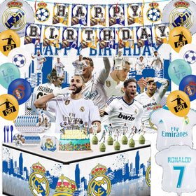 Bulalu football balloons set enhances kid party decor with vibrant team colors for photos.