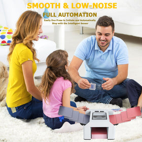 Buldoospok quiet shuffler operates at low noise for focused games.