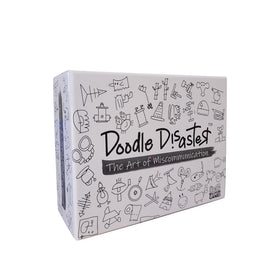 Bulldozer Games Doodle Disaster box art showing playful miscommunication for family game night