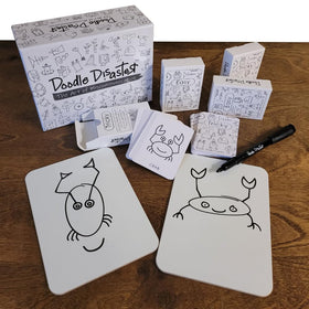 Bulldozer Games Doodle Disaster card-pile chaos with dry erase boards boosts quick creativity