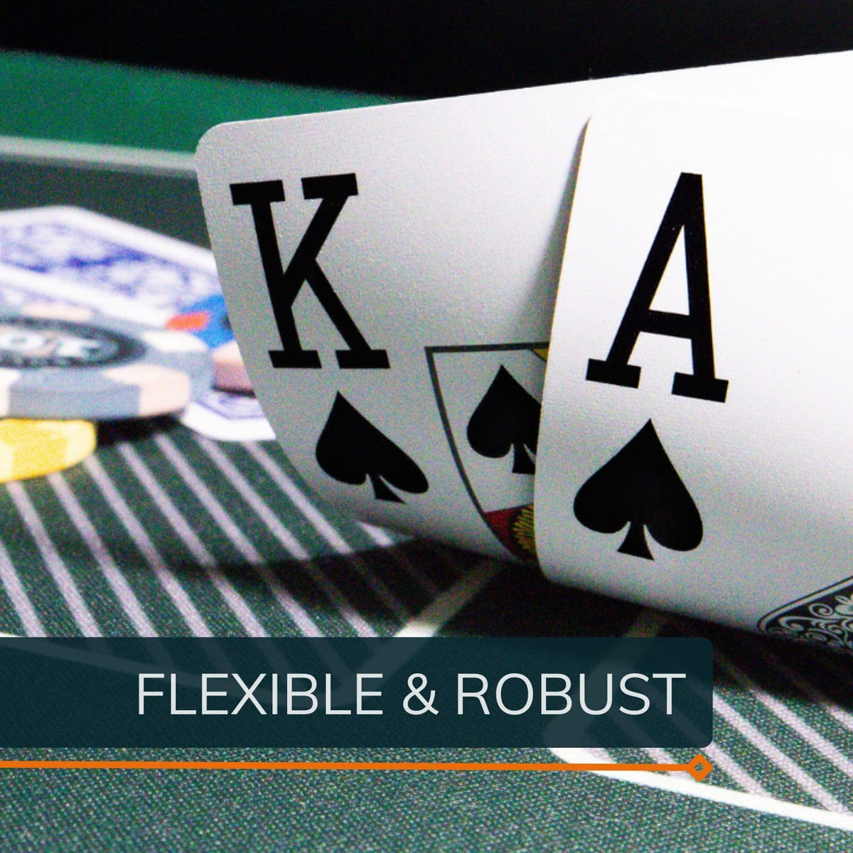Bullets Playing Cards jumbo index visible for rapid reads during Hold’em.