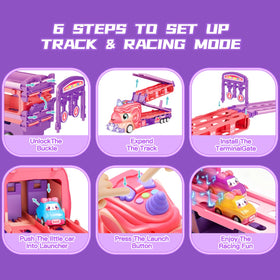 Bulucoben track storage box keeps cars organized after play