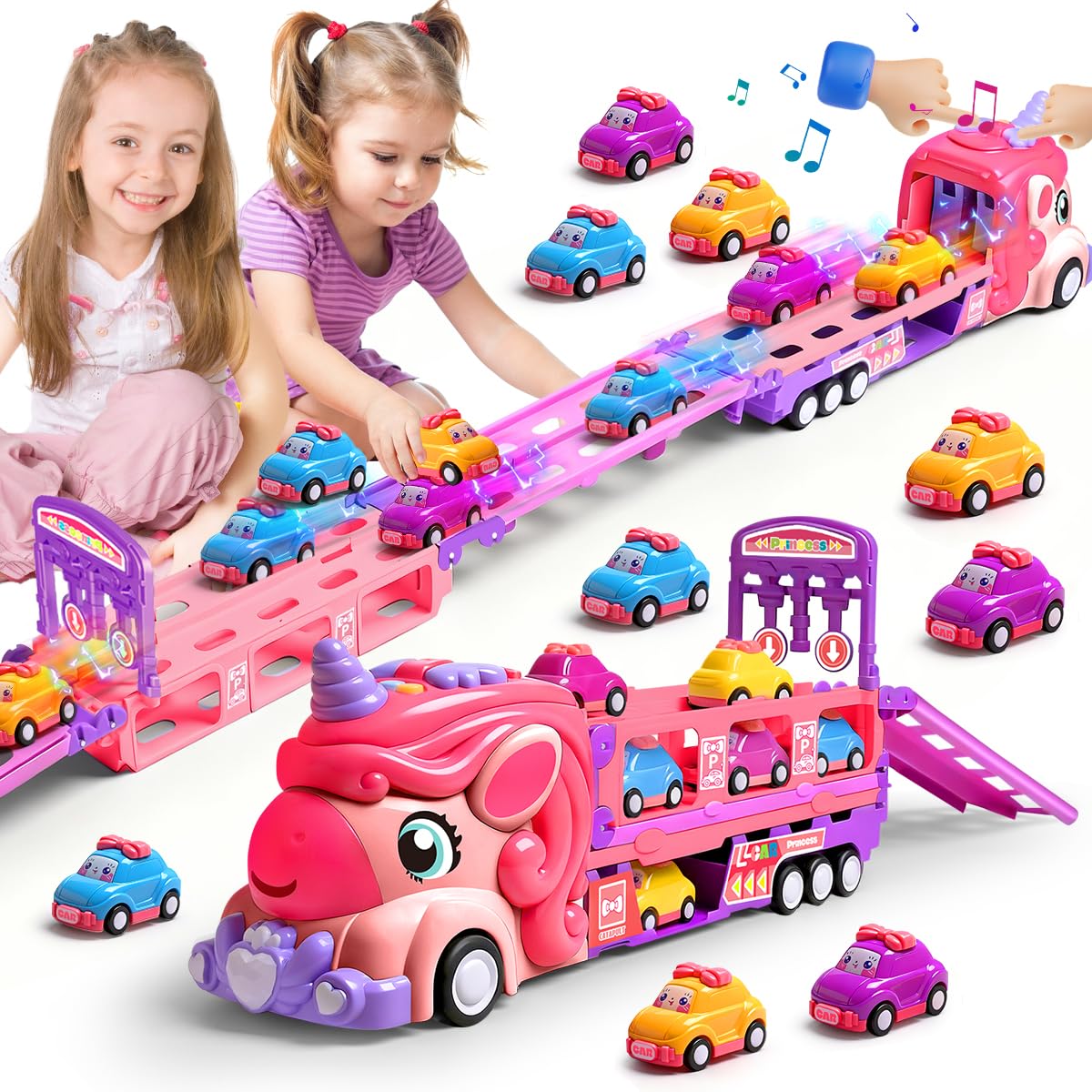 Bulucoben unicorn car toy truck for imaginative play