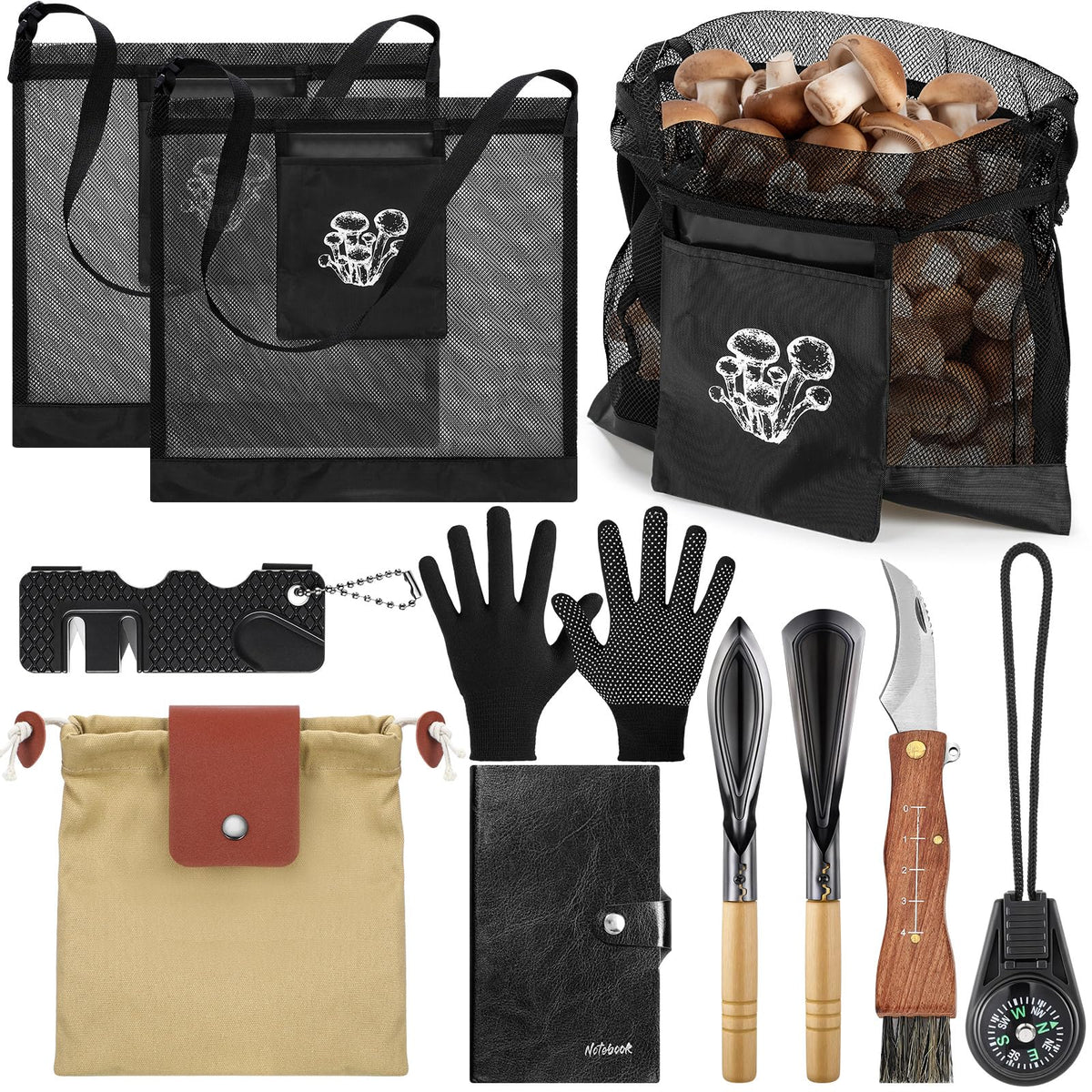 Bulyoou 9-piece kit flat shovel for quick mushroom digging outdoors