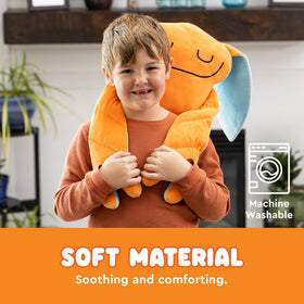 Bumpas soft plush fabric invites tactile exploration during playtime