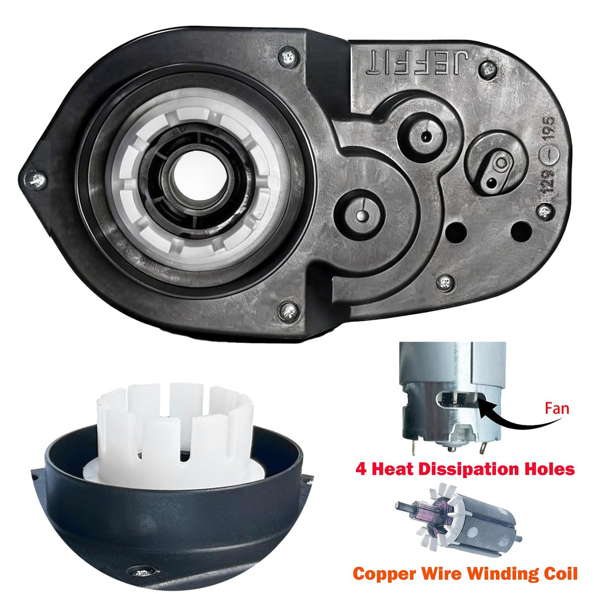 BUMPKAI composite gearbox shell showing durable construction
