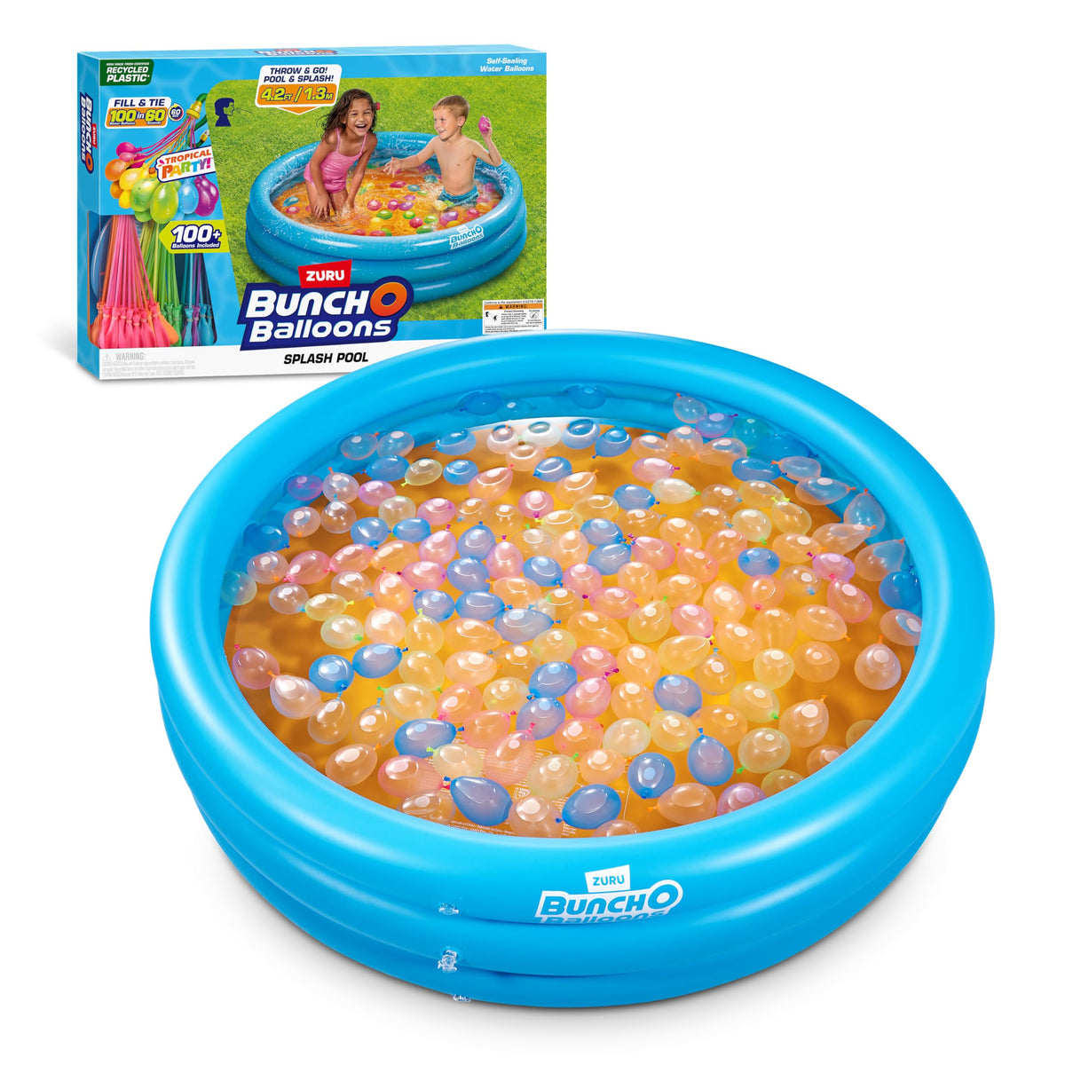Bunch O Balloons Splash Pool wide for family backyard summer fun and quick cooling