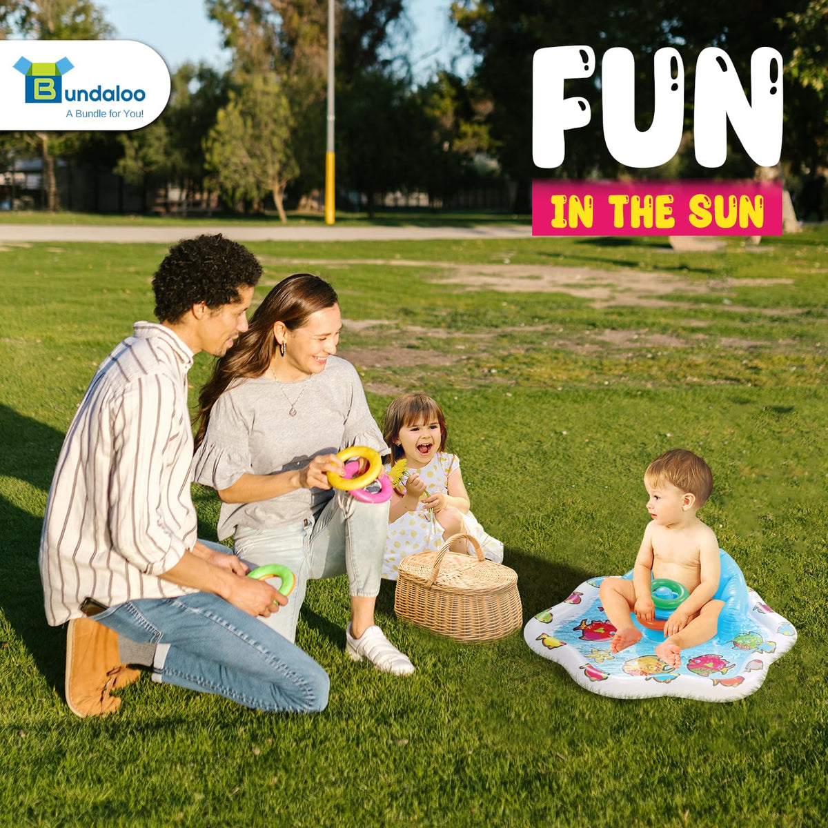 Bundaloo splash pad easy-fill design speeds setup for quick outdoor fun